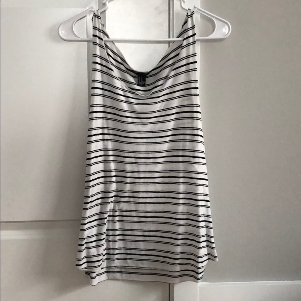 Black and White Striped Tank Top